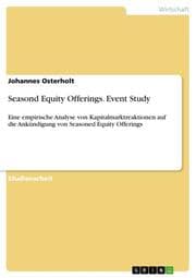 Cover von Seasond Equity Offerings. Event Study
