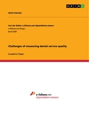 Cover von Challenges of measuring dental service quality