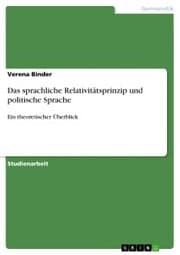 Cover von Das sprachliche Relativitätsprinzip und politische Sprache