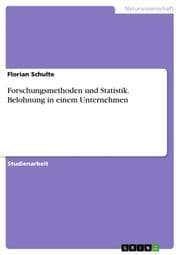 Cover von Forschungsmethoden und Statistik. Belohnung in einem Unternehmen