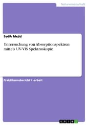 Cover von Untersuchung von Absorptionspektren mittels UV-VIS Spektroskopie