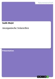 Cover von Anorganische Solarzellen