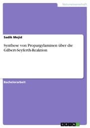 Cover von Synthese von Propargylaminen über die Gilbert-Seyferth-Reaktion