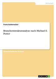 Cover von Branchenstrukturanalyse nach Michael E. Porter