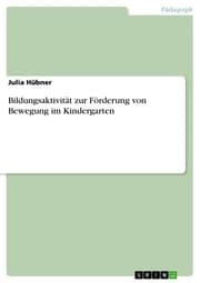 Cover von Bildungsaktivität zur Förderung von Bewegung im Kindergarten