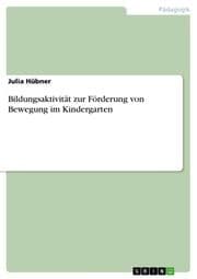 Cover von Bildungsaktivität zur Förderung von Bewegung im Kindergarten