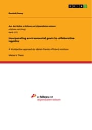 Cover von Incorporating environmental goals in collaborative logistics