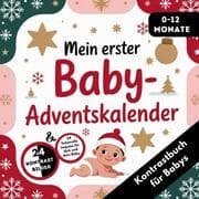 Cover von Adventskalender Baby - Kontrastbuch für Babys von 0-12 Monaten mit 24 weihnachtlichen Kontrastbildern