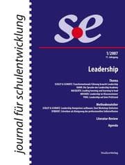 Cover von journal für schulentwicklung 1/2007