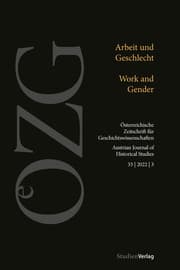Cover von Österreichische Zeitschrift für Geschichtswissenschaften 33/3/2022