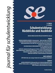 Cover von journal für schulentwicklung 1/2022
