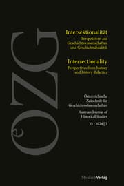Cover von Österreichische Zeitschrift für Geschichtswissenschaften 35/3/2024