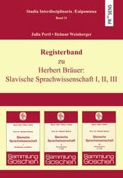 Cover von Registerband zu Herbert Bräuer: Slavische Sprachwissenschaft I, II, III