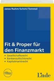 Cover von Fit & Proper für den Finanzmarkt