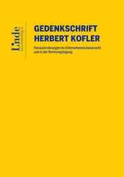 Cover von Gedenkschrift Herbert Kofler