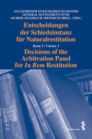 Cover von Entscheidungen der Schiedsinstanz für Naturalrestitution 3