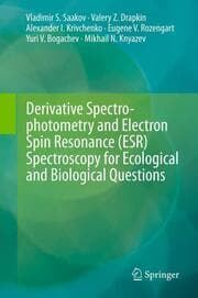 Cover von Derivative spectrophotometry and electron spin resonance (ESR) spectroscopy for ecological and biological questions