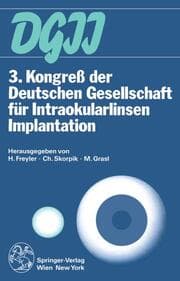 Cover von 3.Kongreß der Deutschen Gesellschaft für Intraokularlinsen Implantation