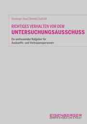Cover von Richtiges Verhalten vor dem Untersuchungsausschuss