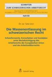 Cover von Die Massenentlassung im schweizerischen Recht