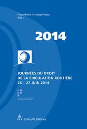 Cover von Journées du droit de la circulation routière 26-27 juin 2014
