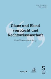 Cover von Glanz und Elend von Recht und Rechtswissenschaft