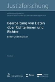 Cover von Bearbeitung von Daten über Richterinnen und Richter