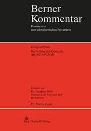 Cover von Die Teilung der Erbschaft, Art. 602-619 ZGB