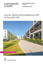 Cover von Luzerner Tag des Stockwerkeigentums 2021