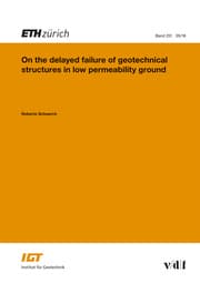 Cover von On the delayed failure of geotechnical structures in low permeability ground