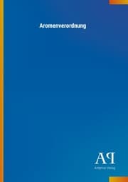 Cover von Aromenverordnung