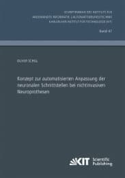 Cover von Konzept zur automatisierten Anpassung der neuronalen Schnittstellen bei nichtinvasiven Neuroprothesen