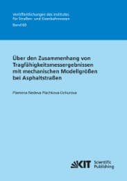 Cover von Über den Zusammenhang von Tragfähigkeitsmessergebnissen mit mechanischen Modellgrößen bei Asphaltstraßen