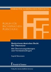 Cover von Basiswissen deutsches Recht für Übersetzer