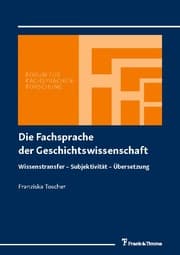 Cover von Die Fachsprache der Geschichtswissenschaft