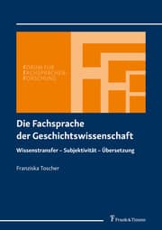 Cover von Die Fachsprache der Geschichtswissenschaft