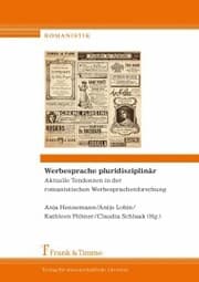 Cover von Werbesprache pluridisziplinär - Aktuelle Tendenzen in der romanistischen Werbesprachenforschung