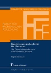 Cover von Basiswissen deutsches Recht für Übersetzer