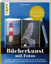 Cover von Motivblock - Bücherkunst mit Fotos. In Streifen geschnittene Fotos in ein Buch geklebt ergeben ein beeindruckendes Bild