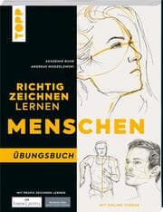 Cover von Richtig Zeichnen lernen Menschen. Übungsbuch