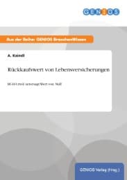 Cover von Rückkaufswert von Lebensversicherungen