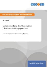 Cover von Verabschiedung des Allgemeinen Gleichbehandlungsgesetzes
