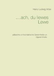 Cover von ....ach, du liewes Lewe