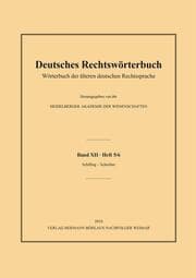 Cover von Deutsches Rechtswörterbuch