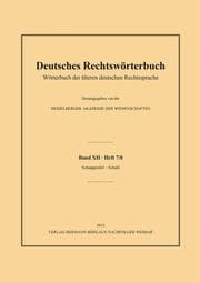 Cover von Deutsches Rechtswörterbuch