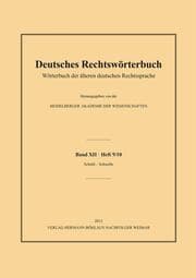 Cover von Deutsches Rechtswörterbuch