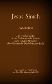 Cover von Das Buch Jesus Sirach, Ecclesiasticus, das 4. Buch der Apokryphen aus der Bibel