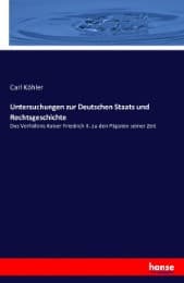 Cover von Untersuchungen zur Deutschen Staats und Rechtsgeschichte