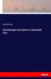 Cover von Darstellungen der Syntax in Cynewulfs Crist