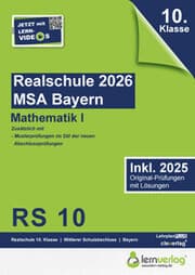 Cover von Original-Prüfungen Realschulabschluss Bayern 2026 Mathematik I